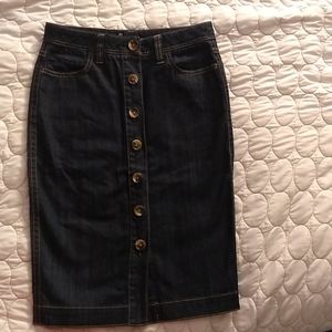 Boden Button-Down Denim Skirt Sz 2